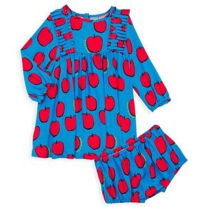 Stella McCartney Baby Girl Dress & Bloomers - Apple Print
